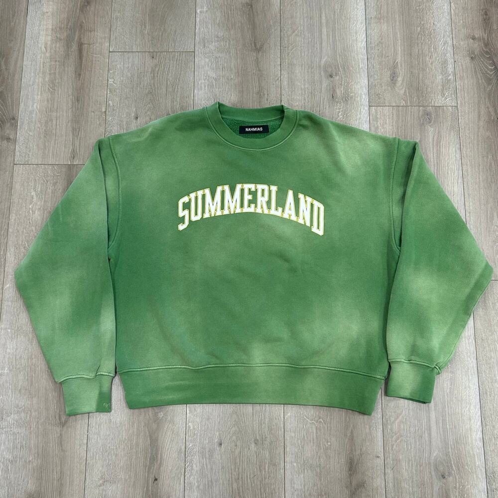Nahmias Summerland Collegiate crewneck sweatshirt Vintage Seaweed size XS B7